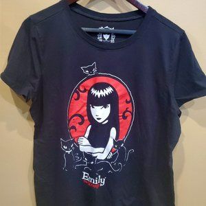 EUC Emily the Strange shirt by Torrid size 1 Black